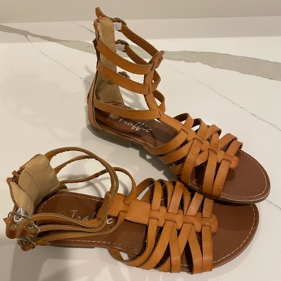 short gladiator sandals